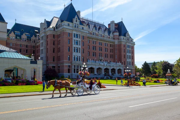 Plano Escénico Fairmont Empress Hotel Victoria Columbia Británica Canadá — Foto de Stock