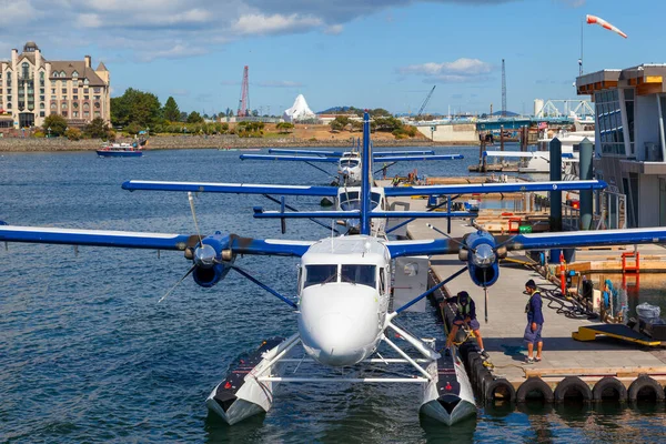 Victoria Kanada 2019 Június Harbor Air Float Plane Belső Kikötőben — Stock Fotó