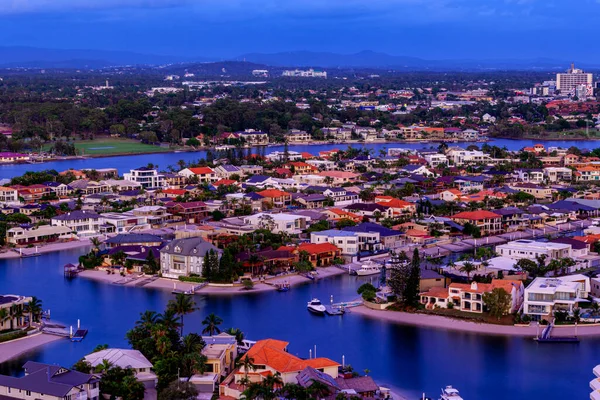 Aerial View City Island Beautiful Landscape — Stock fotografie