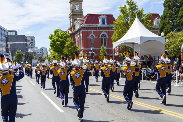 Victoria Canadá Mayo Desfile Más Grande Victoria Que Atrae Más — Foto de Stock