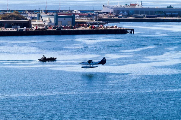 Victoria Canadá Ago 2016 Tráfico Aviones Flotantes Puerto Interior Este — Foto de Stock