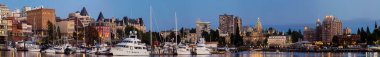 Victoria B.C. Canada September 11, 2017: Inner Harbor Panorama