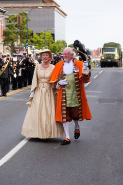Victoria Canada - 22 Mayıs 17: Victoria 'nın en büyük geçit töreni ve Kanada ve ABD' den 100.000 'den fazla insan.