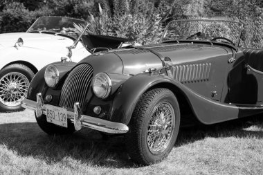 Victoria BC Canada 27 Ağustos 2017: Geleneksel Vancouver Adası Motor Toplantısı 'nda egzotik ithal otomobiller sergileniyor.