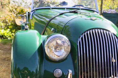 Victoria BC Canada 27 Ağustos 2017: Geleneksel Vancouver Adası Motor Toplantısı 'nda egzotik ithal otomobiller sergileniyor. 