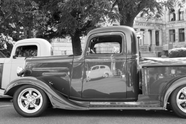 Victoria BC Canada - 27 Ağustos 2017: Geleneksel Vancouver Adası Motor Toplantısı 'nda egzotik ithal otomobiller sergileniyor. 