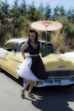 Victoria BC Canada - 27 Ağustos 2017: Geleneksel Vancouver Adası Motor Toplantısı 'nda egzotik ithal otomobiller sergileniyor. 