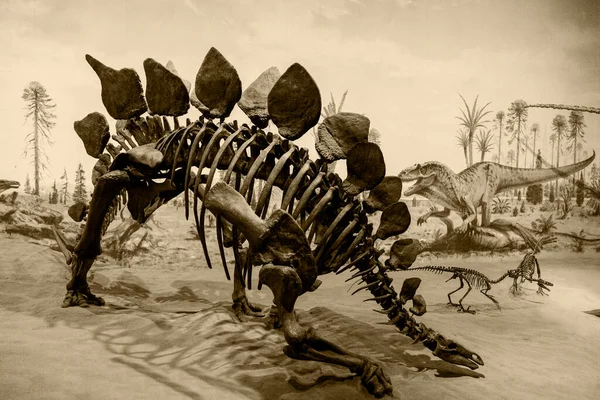Ένας Δεινόσαυρος Στην Έρημο — Φωτογραφία Αρχείου