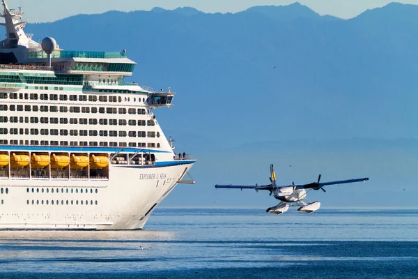 Vittoria Canada Agosto 2016 Traffico Aereo Galleggiante Nel Porto Interno — Foto Stock