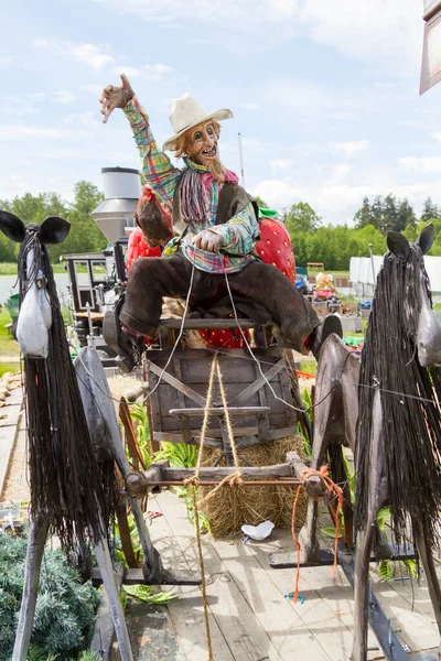 Victoria Canada Mei Een Boer Marionet Een Praalwagen Afwachting Van — Stockfoto