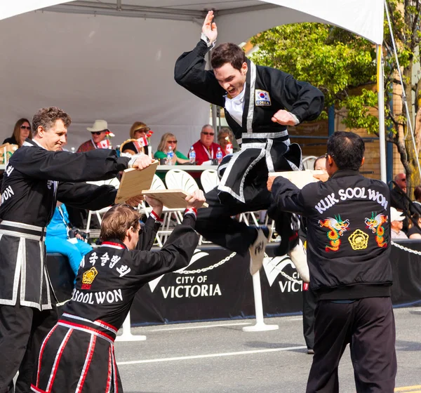 Виктория Канада Мая Самый Большой Парад Виктории 100 Тысяч Человек — стоковое фото