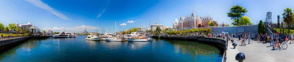 Victoria Przed Naszą Erą Kanada Września 2017 Panorama Portu Wewnętrznego — Zdjęcie stockowe