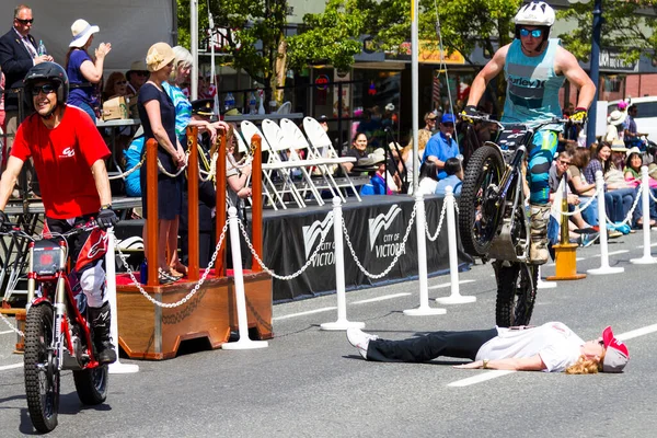 Victoria Canada Mai Cea Mai Mare Paradă Victoriei Atragerea Peste — Fotografie, imagine de stoc