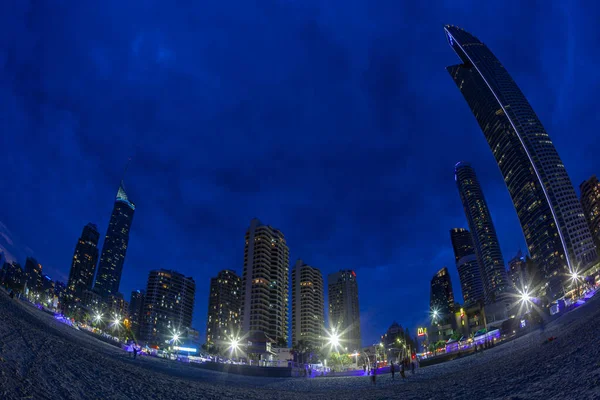 Surfers Paradise Australia Feb 2019 View Surfers Paradise Night Beach — Stock Photo, Image