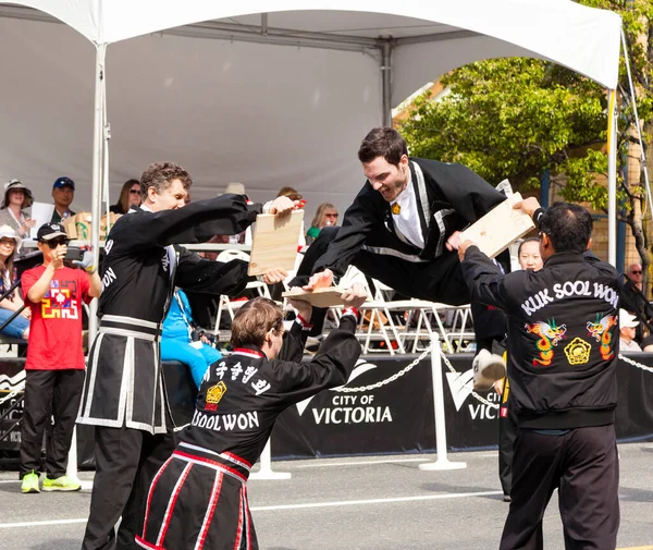 Victoria Canadá Mayo Desfile Más Grande Victoria Que Atrae Más — Foto de Stock