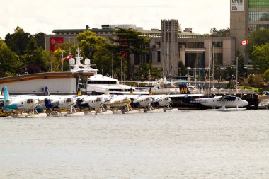 Victoria, British Columbia, Kanada limanının manzaralı görüntüleri