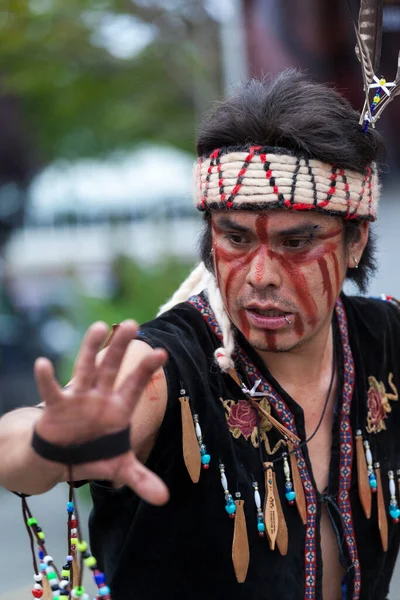 Victoria Canada June 2016 First Nation Native Dancers Performing Victoria — Photo