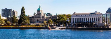 Victoria B.C. Canada September 11, 2017: Inner Harbor Panorama