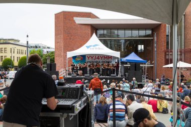 Victoria, British Columbia, 17 Haziran 2019: Victoria, Kanada 'da AID etkinliği