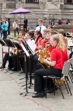 Victoria, British Columbia, 17 Haziran 2019: Victoria, Kanada 'da AID etkinliği