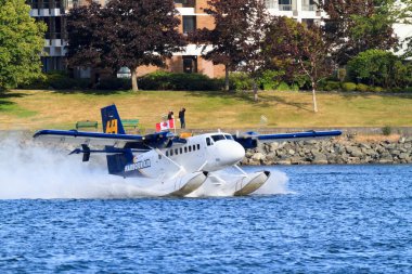 Victoria, BC, Kanada - 21 Haziran 2019: İç limanda Liman Uçağı
