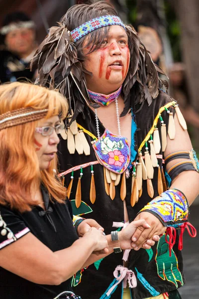 Victoria Canada Jun 2016 First Nation Native 댄서들 빅토리아 원주민 — 스톡 사진