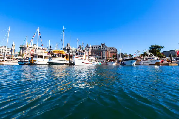 Haven Van Stad Dag Met Jachten — Stockfoto