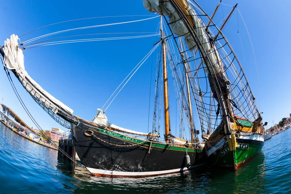 Haven Van Stad Dag Met Jachten — Stockfoto