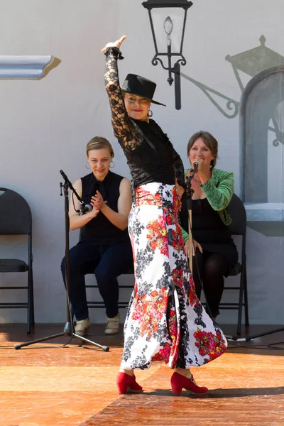 Victoria Flamenco Festival Mulheres Dançando Palco Victoria Canadá — Fotografia de Stock