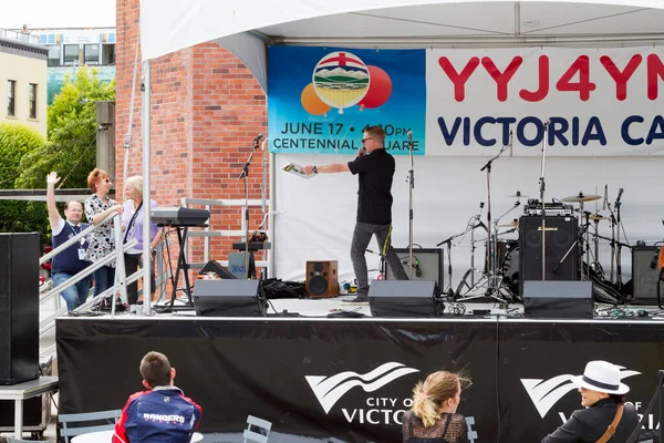Victoria Columbia Britannica Giugno 2019 Manifestazione People Aid Victoria Canada — Foto Stock