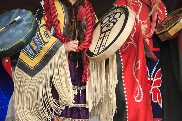 Victoria Canada Jun 2016 First Nation Native Dancers Performing Victoria — Stock Photo, Image