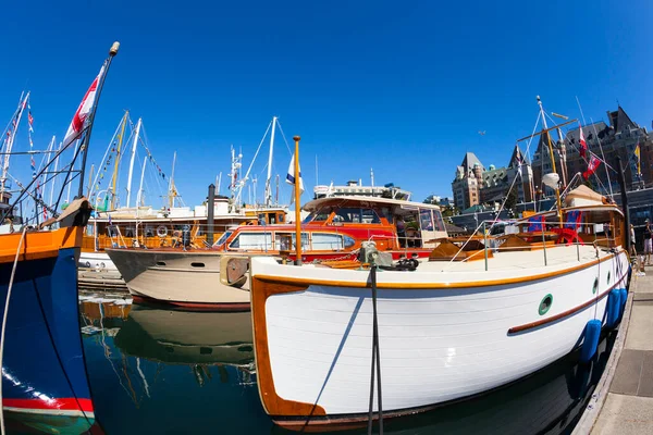 Hamn Staden Dagen Med Yachter — Stockfoto