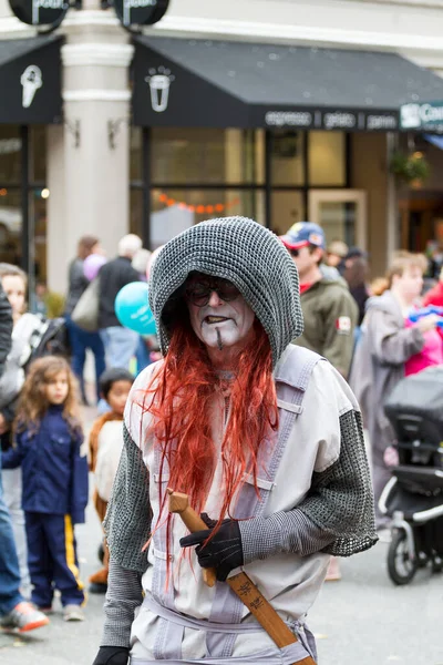 Victoria Canada October 2016 People Wearing Halloween Creative Costumes Makeup — Fotografia de Stock