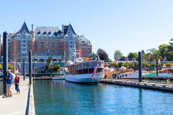 Victoria Canadá Septiembre 2017 Barcos Antiguos Atracados Victoria Classic Boat — Foto de Stock