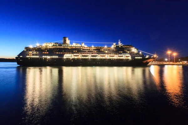 Victoria Canada Jun 2016 Cruise Ships Night Victoria Ogden Point — Φωτογραφία Αρχείου