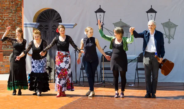 Festival Flamenco Victoria Mujeres Bailando Escenario Victoria Canadá — Foto de Stock