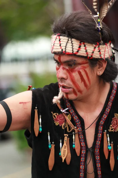 Victoria Canada June 2016 First Nation Native Dancers Performing Victoria — Photo