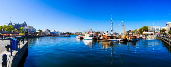 Victoria Canada 2016 Inner Harbor Victoria Town Background — Foto de Stock