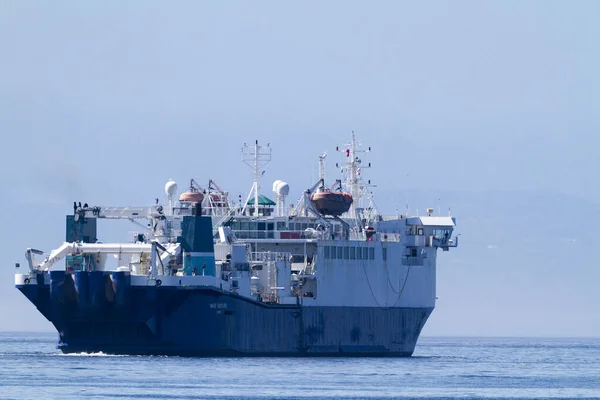 Большой Грузовой Корабль Море — стоковое фото