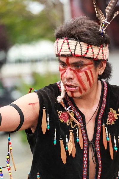 Victoria Kanada Juni 2016 Tänzer Der First Nation Ureinwohner Treten — Stockfoto