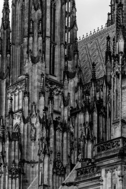 Çek Cumhuriyeti Prag 'daki antik katedralin dış görünüşü 