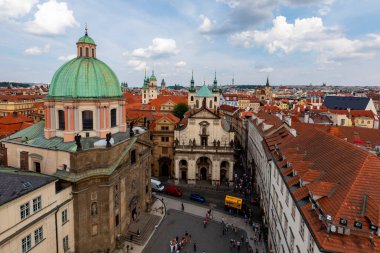 view of ancient architecture of old city at sunny day 