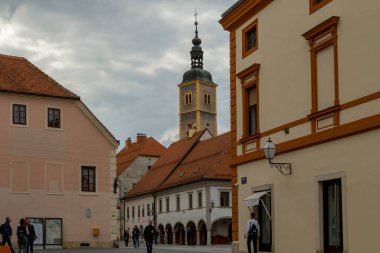 Prag, Czech Cumhuriyeti-Eylül 2019: Rothenburg ob der Tauber 'in eski kasabası.