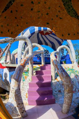 Park Guell, Barselona, mozaik elementler