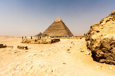 View of the Giza Pyramids. Egypt. Cairo.
