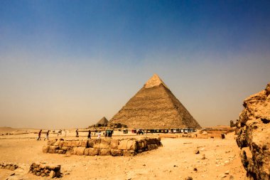 View of the Giza Pyramids. Egypt. Cairo.