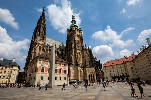 Prague Czech Republic June 2018 Royal Castle Vitus Cathedral Major — Stock Photo, Image