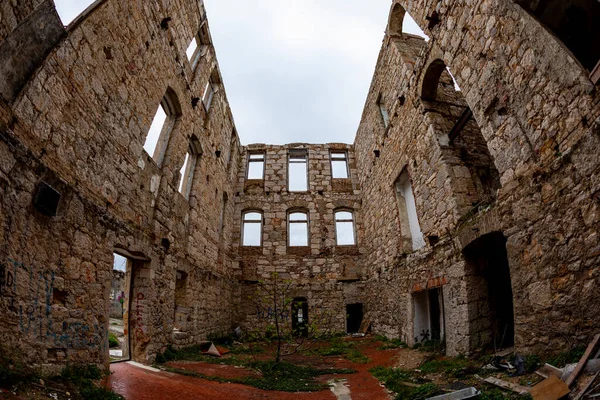 Rovine Vecchio Edificio Abbandonato Città — Foto Stock