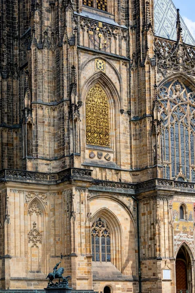 Vista Exterior Antiga Catedral Praga República Checa — Fotografia de Stock