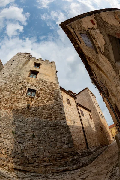Oude Smalle Straat Bale Stad Istrië Kroatië — Stockfoto